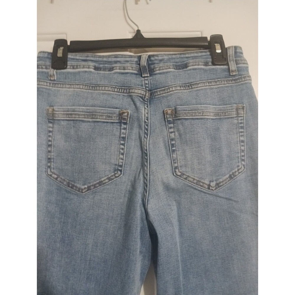 Women's J. Jill Denim Hi Rise Straight Leg Crop Jeans Size 6P Raw Hem - Picture 7 of 7